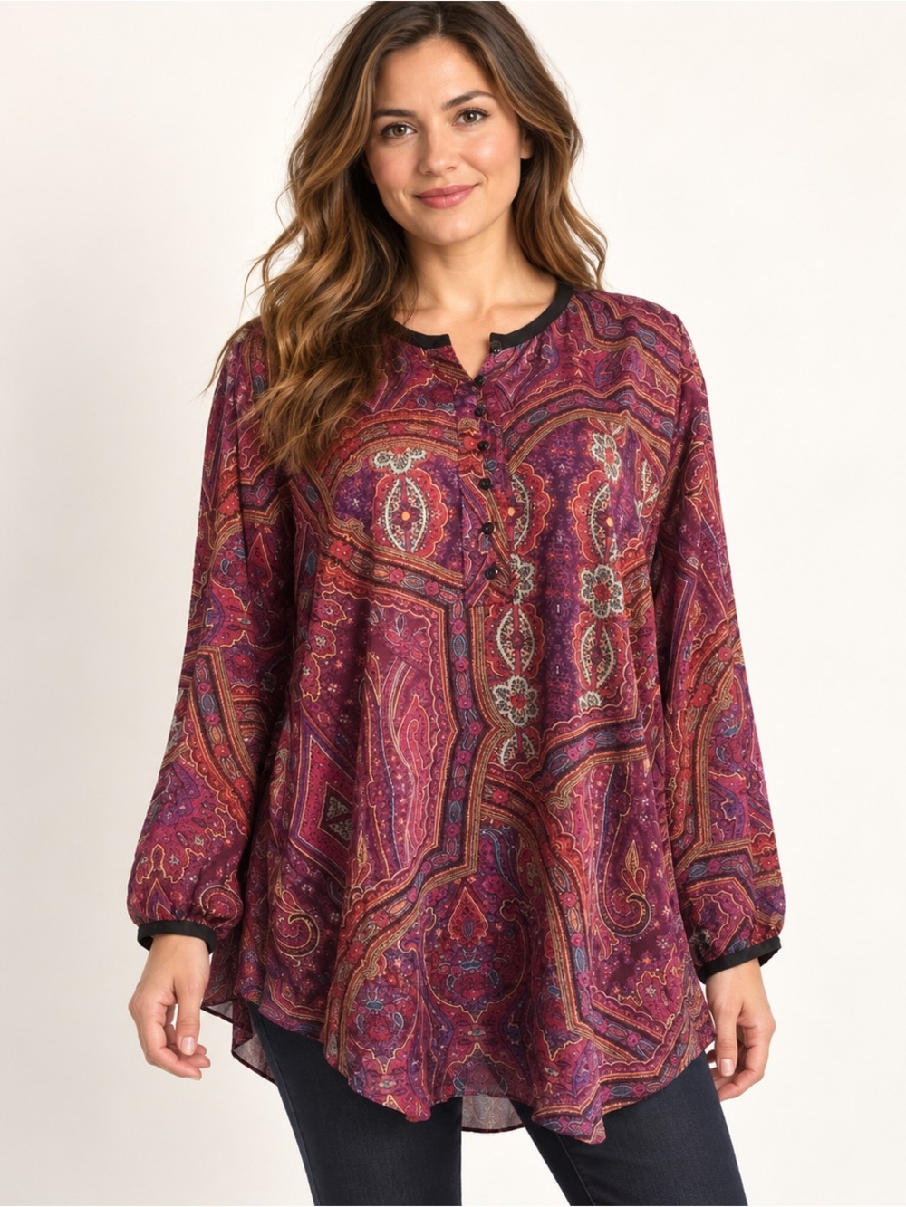 LAUREN RALPH Lauren 2x paisley blouse NWT